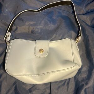 Chic Blue Shoulder Bag with Textured Finish​